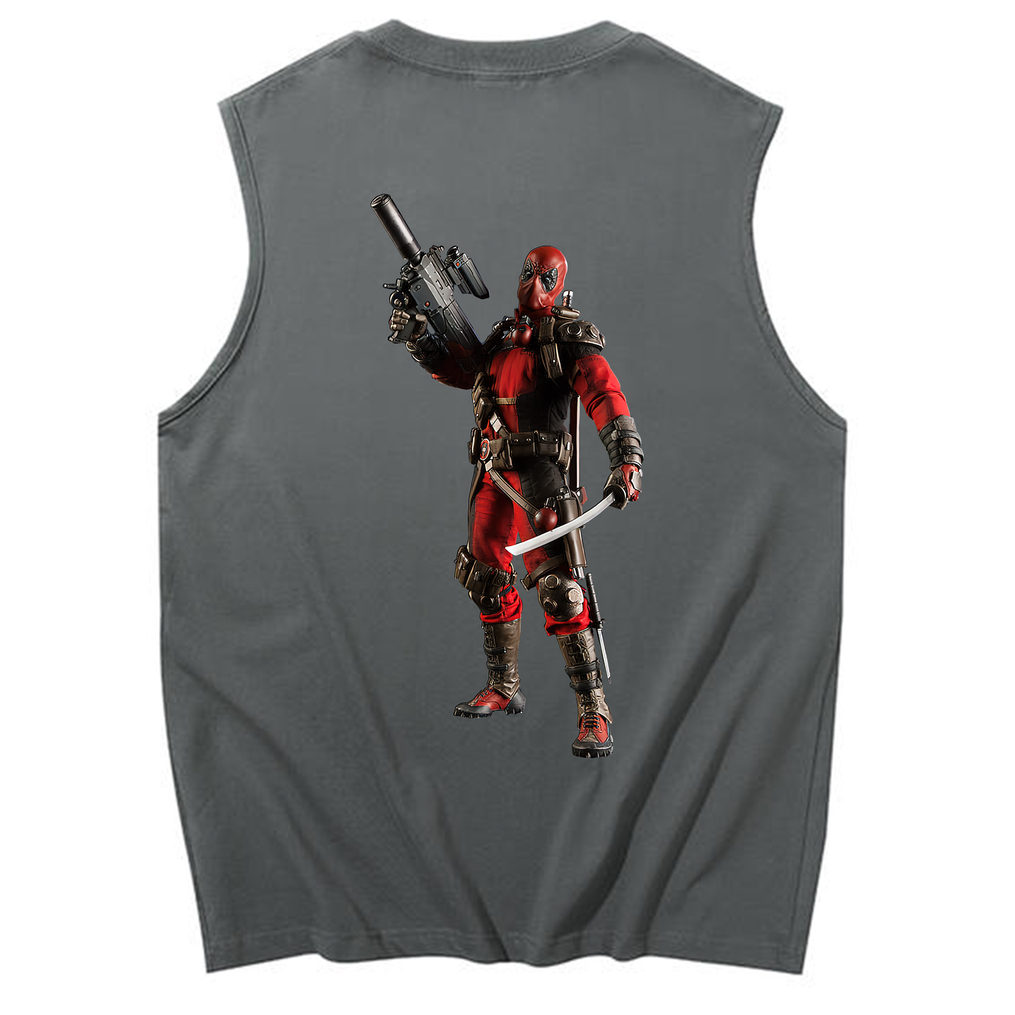 （画像用） Deadpool デッドプール コットン100％タンクトップ（背面プリント）
